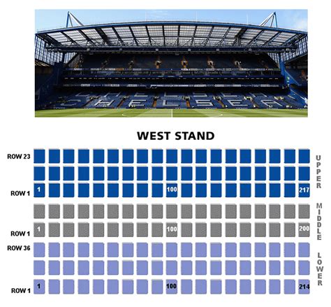 chelsea fc stadium seating chart